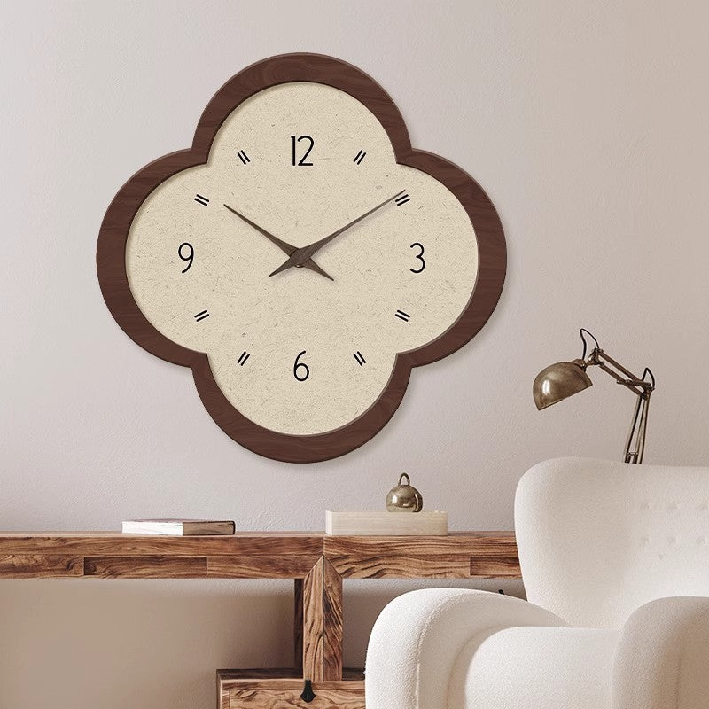 French Style Wooden Clocks Cloud Wall Clock Living Room High Sense
