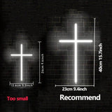 Neon Cross Glowing Ambience Light